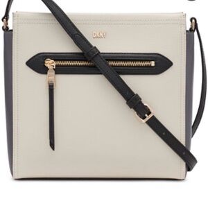 DKNY Two-Tone Black and Cream Crossbody Bag